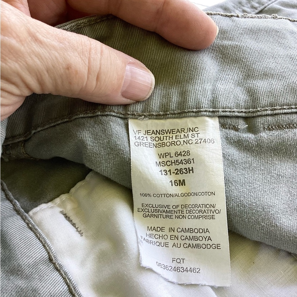 Women’s Riders Army Green Capris Cotton 16M - Picture 13 of 15